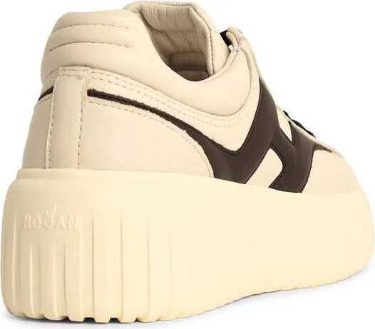 'h-stripes' Ivory Leather Sneakers - Image 3