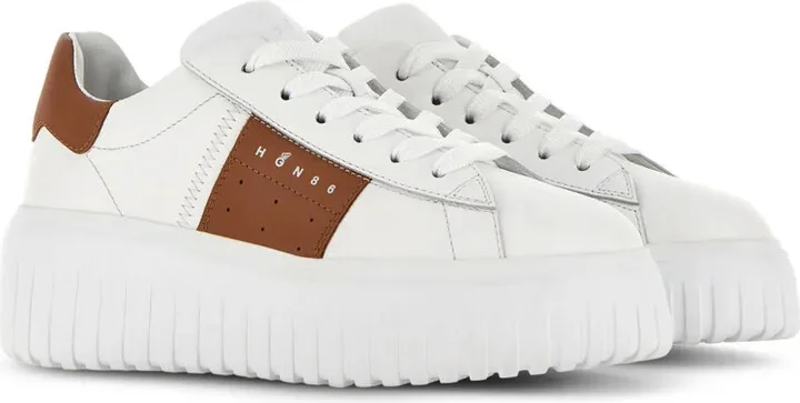 H-Stripes lace-up leather sneakers - Image 2