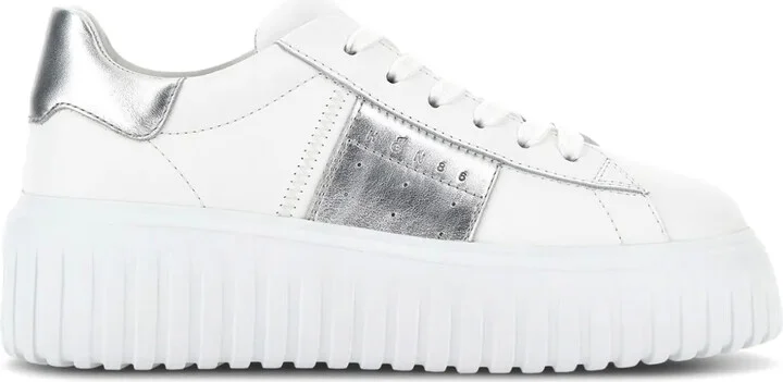 H-Stripes lace-up leather sneakers