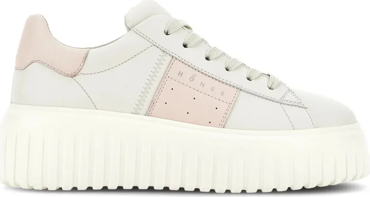 H-Stripes lace-up leather sneakers