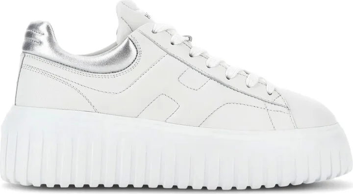 H-Stripes lace-up leather sneakers
