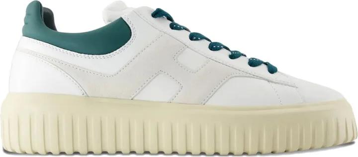 H-Stripes leather platform low-top sneakers