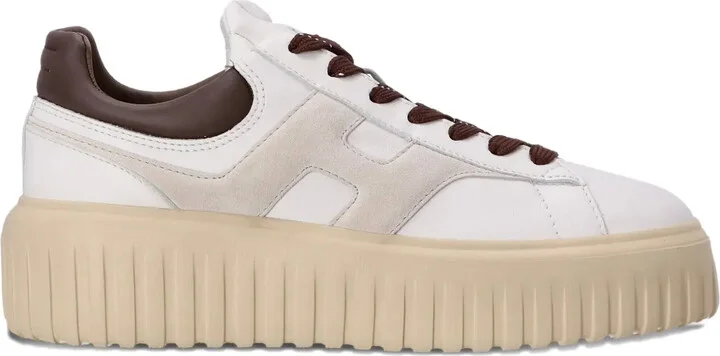 H-Stripes leather platform sneakers