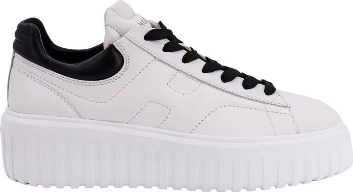 H-stripes Leather Sneakers With Contrasting Detail