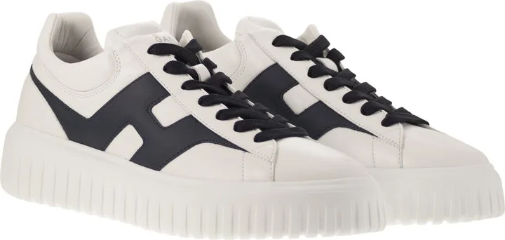 H-stripes - Leather Trainers With Side H - Image 4