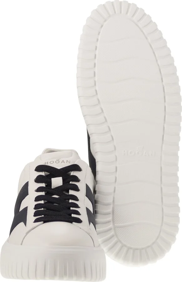H-stripes - Leather Trainers With Side H - Image 5
