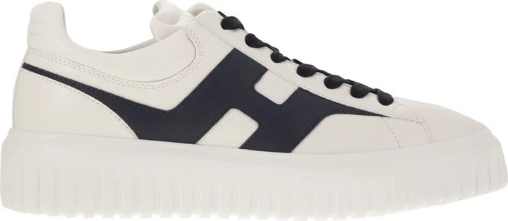 H-stripes - Leather Trainers With Side H