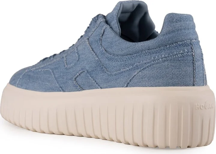 H-stripes Sneakers In Denim - Image 2