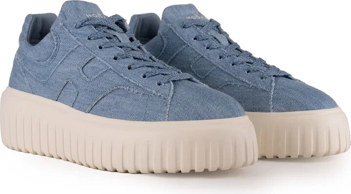 H-stripes Sneakers In Denim - Image 4