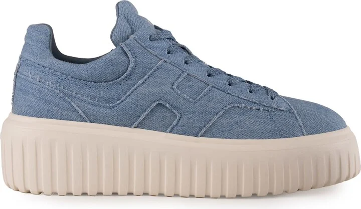 H-stripes Sneakers In Denim
