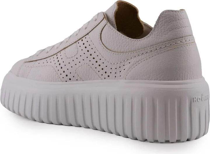 H-stripes Sneakers In Hammered Leather - Image 2