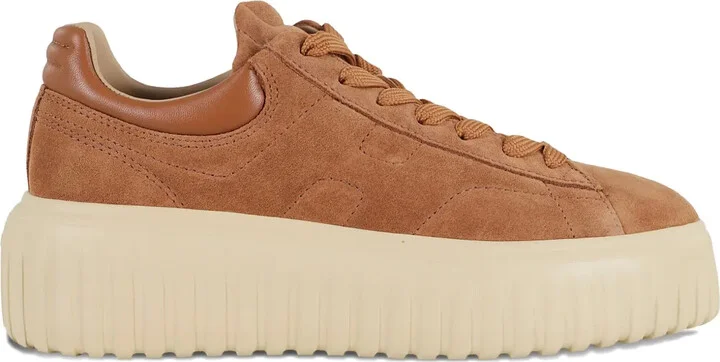 H-Stripes suede platform sneakers