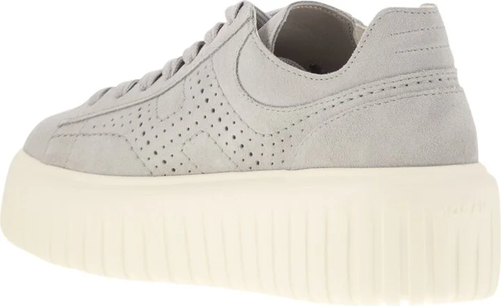 H-stripes - Suede Trainers With Perforated Side H - Image 3