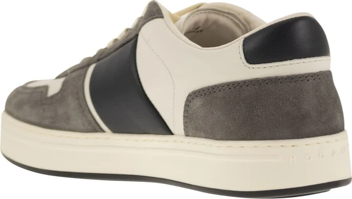 H-tv Leather And Suede Trainers - Image 3