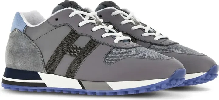 H383 panelled lace-up sneakers - Image 2