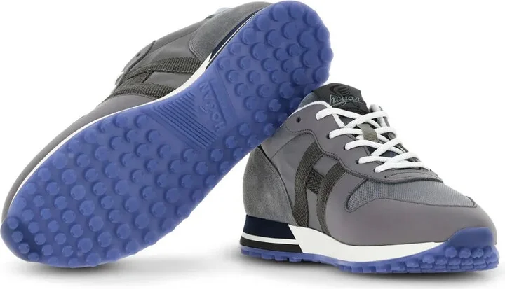 H383 panelled lace-up sneakers - Image 4