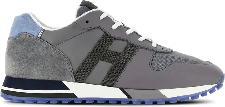 H383 panelled lace-up sneakers