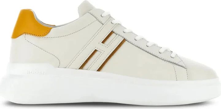 H580 leather lace-up sneakers
