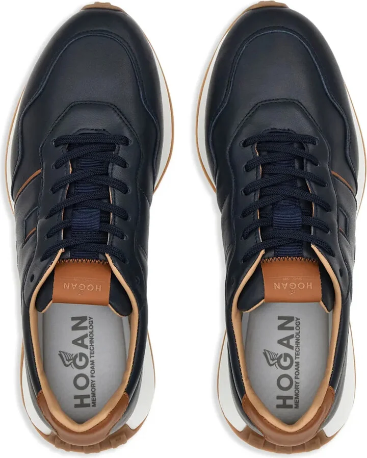 H601 leather lace-up sneakers - Image 5
