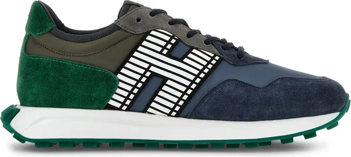 H601 panelled suede sneakers