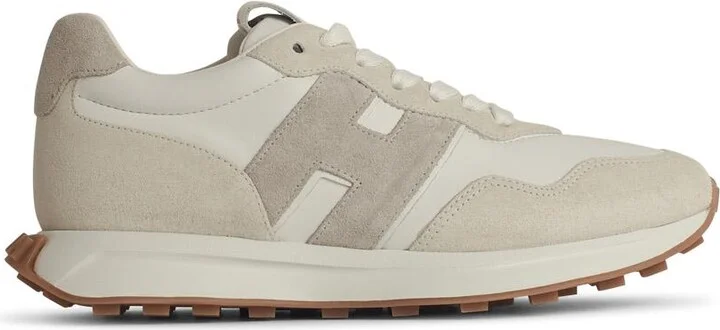 'h602' White Leather Sneakers