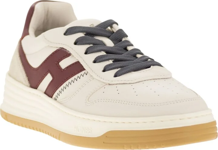 H630 - Leather Lace-up Trainers - Image 2