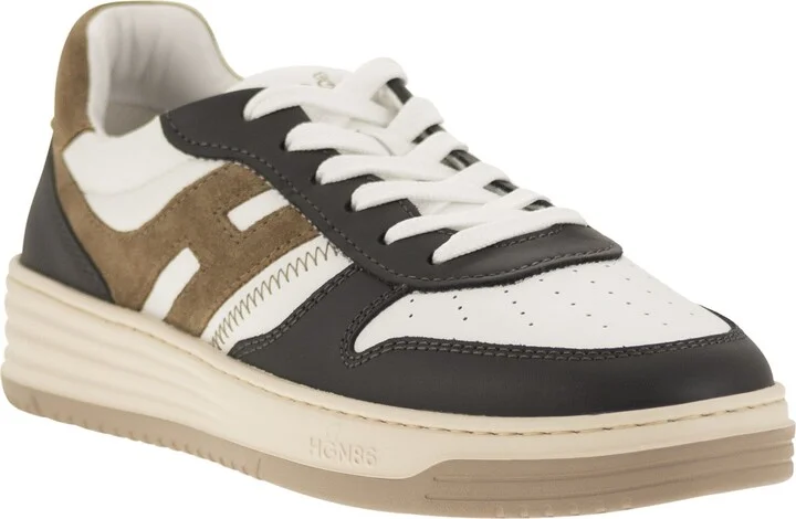 H630 - Leather Lace-up Trainers - Image 2
