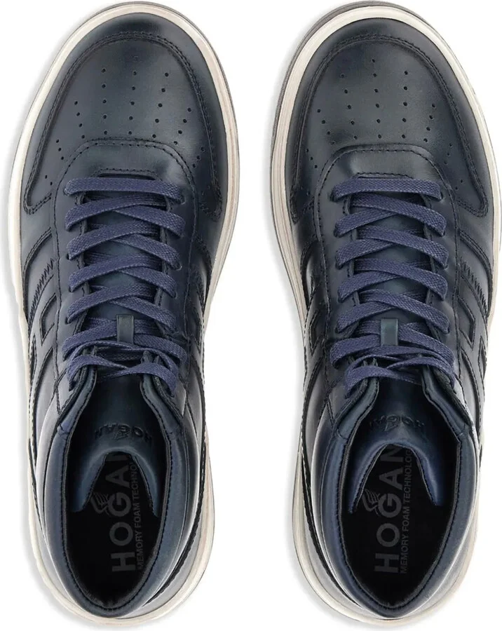 H630 logo-patch leather sneakers - Image 4