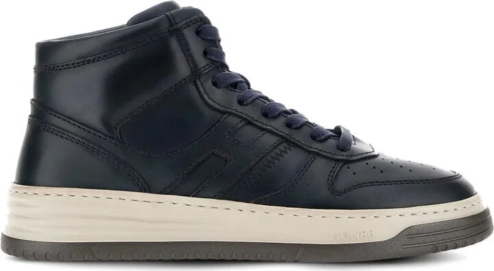 H630 logo-patch leather sneakers