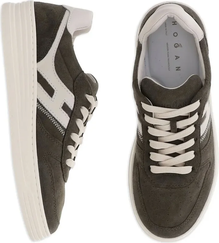 H630 suede leather logo sneakers - Image 4