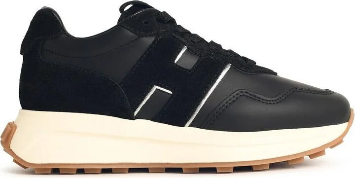 'h641' Black Leather Sneakers