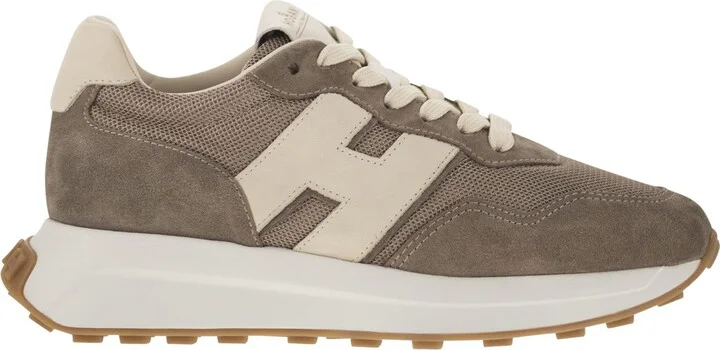 H641 - Leather And Canvas Trainers