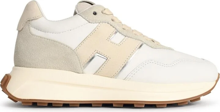 'h641' White Leather Sneakers