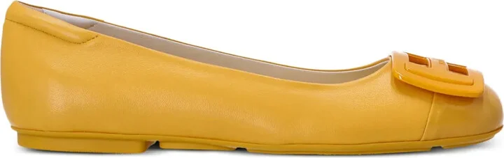 H661 patent-leather ballerina shoes