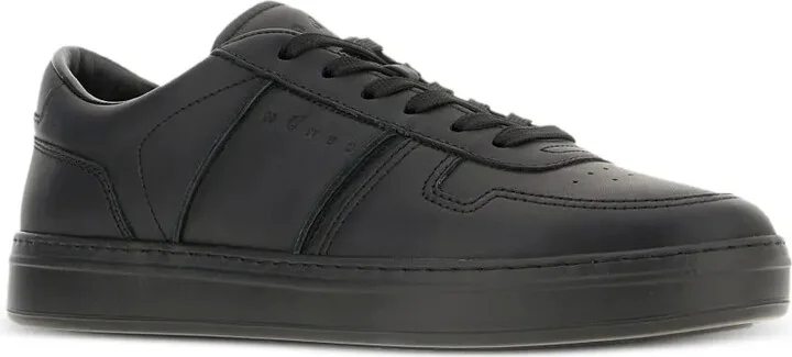 H668 leather lace-up trainers - Image 2