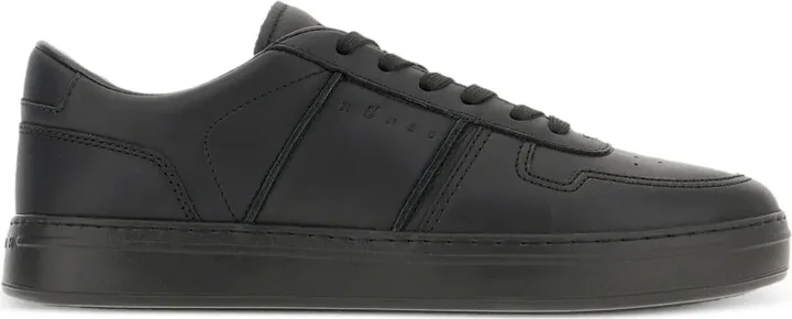 H668 leather lace-up trainers