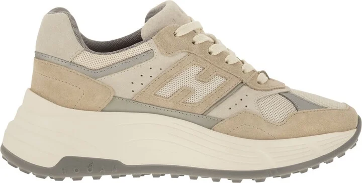 H669 - Hi-fi Fabric And Suede Trainers