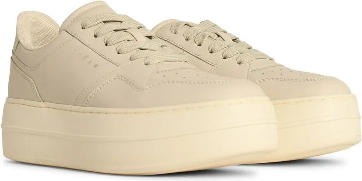 'h670' Ivory Leather Sneakers - Image 2