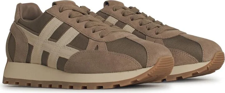 'h671' Beige Fabric Sneakers - Image 2