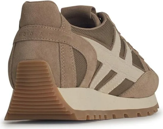 'h671' Beige Fabric Sneakers - Image 3
