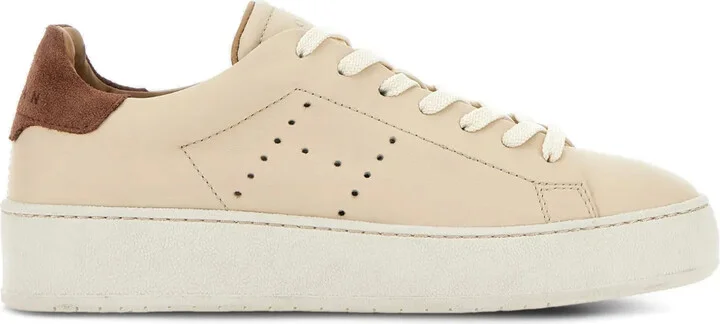H672 lace-up leather sneakers