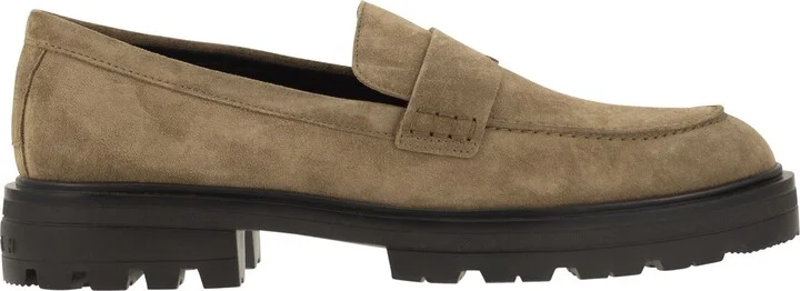 H673 Suede Moccasin With Carrarmato Bottom