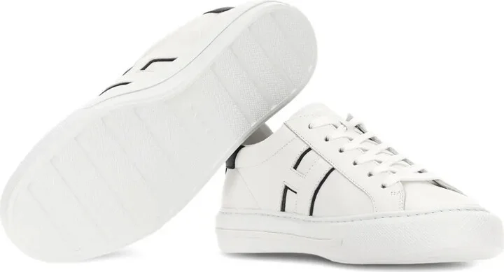 H691 logo-embellished leather sneakers - Image 4