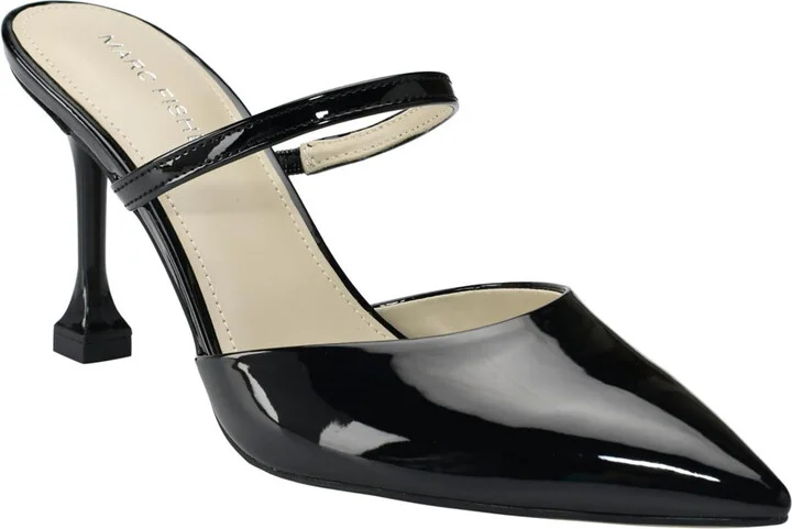 Hadais 4 Womens Faux Leather Pointed Toe Mules