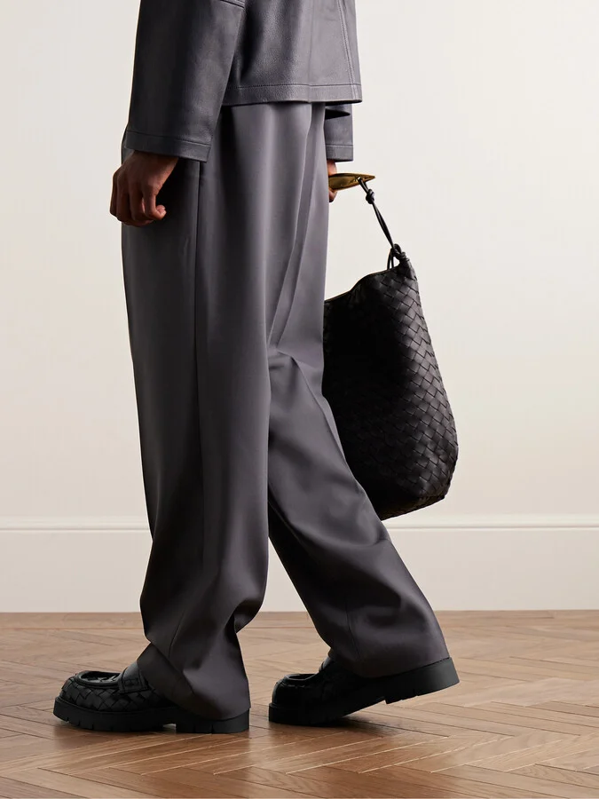 Haddock Intrecciato Leather Loafers - Image 2