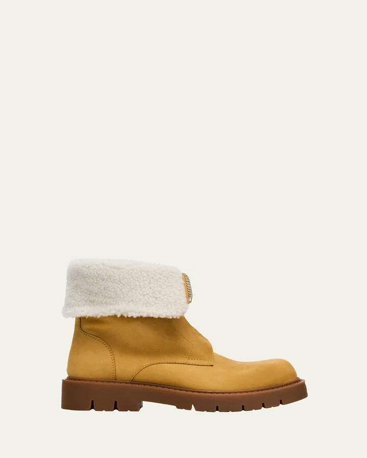 Haddock Suede Shearling Zip Booties