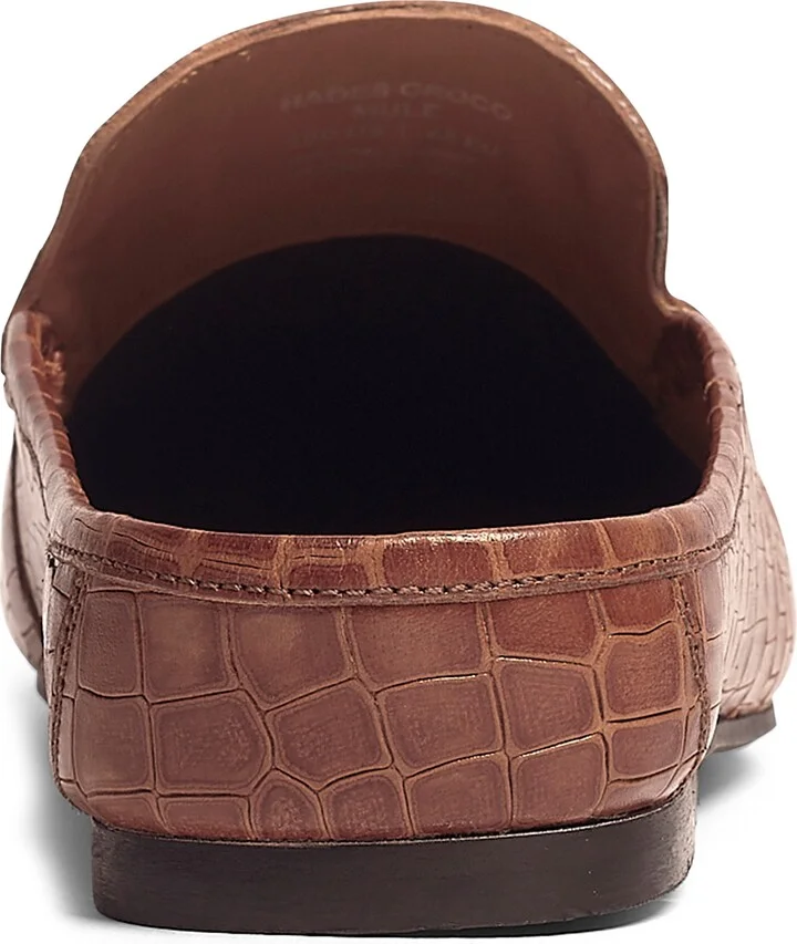 Hades Croc Embossed Leather Mule - Image 2