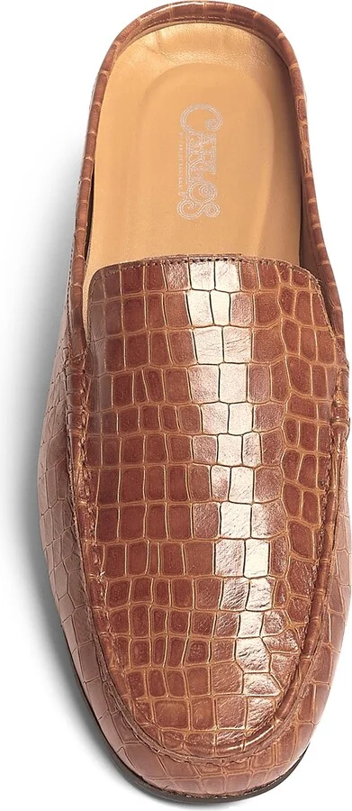 Hades Croc Embossed Leather Mule - Image 4