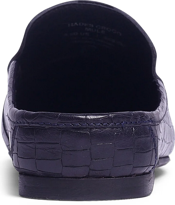 Hades Croc Embossed Leather Mule - Image 8
