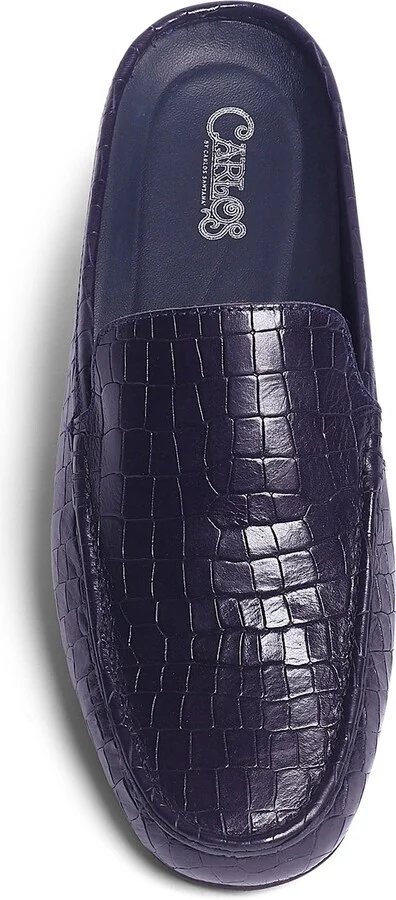 Hades Croc Embossed Leather Mule - Image 10